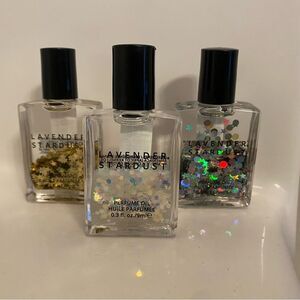 Trio Lavender Stardust Glitter Perfume Oil Set